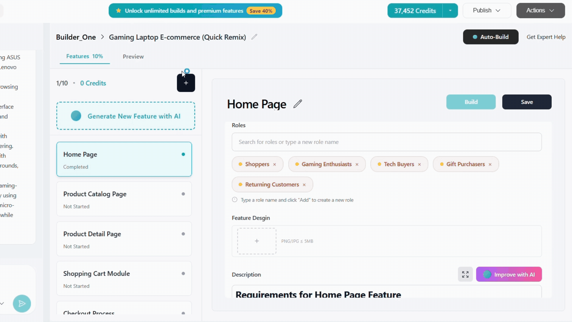 Auto generate feature demonstration